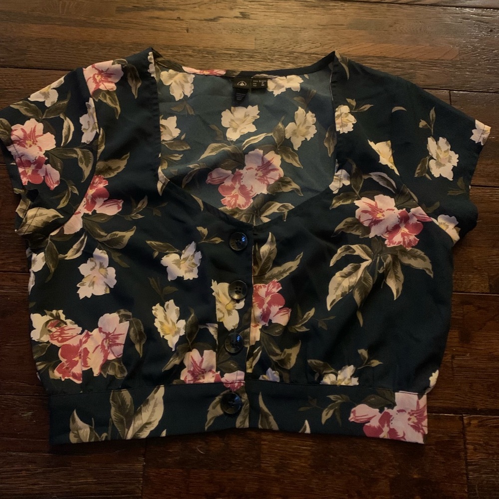 Volcom floral blouse